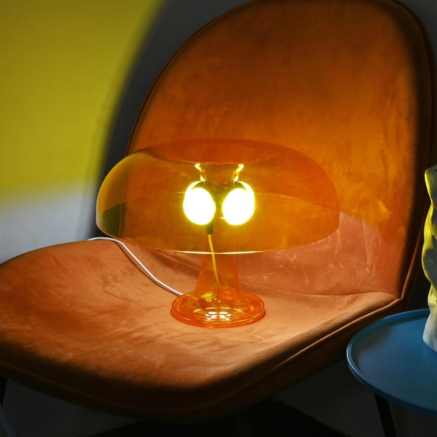 Lampe de Chevet - MinimalistMushroomTableLamp™ - Jaune