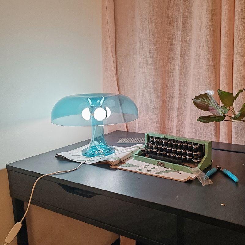 Lampe de Chevet - MinimalistMushroomTableLamp™ - Bleu