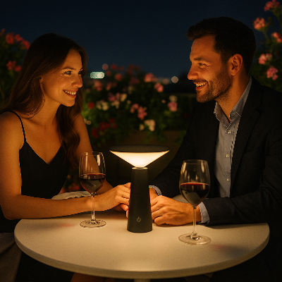 lampe de table rechargeable repas romantique lampe Soucoupe