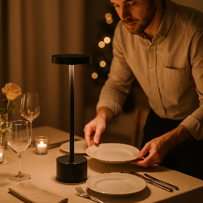 lampe de table repas romantique