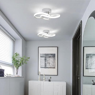 Plafonnier LED double lustre style