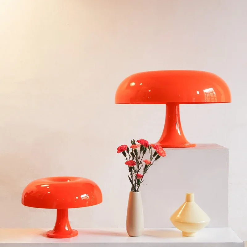 Lampe de Chevet - MinimalistMushroomTableLamp™ - Rouge