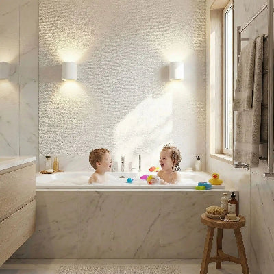 applique murale de salle de bain Obas enfants jouant dans baignoire