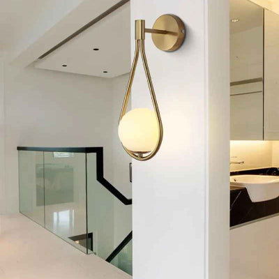 applique murale led Larme dorée