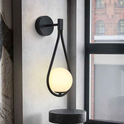 applique murale led Larme noir