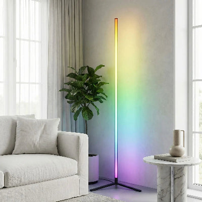 lampadaire led lampangle lumière ambiance dans salon