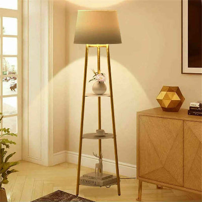 lampadaire salon lampablette dans coin près du meuble