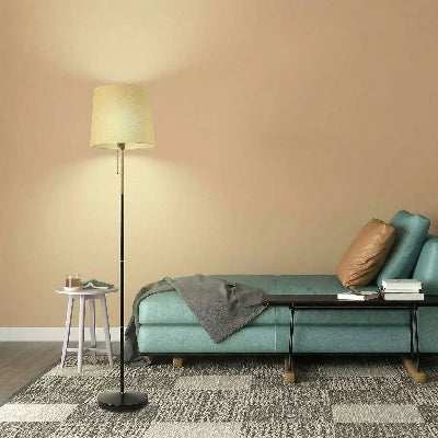 lampadaire vintage lampatin couleur beige dans coin détente