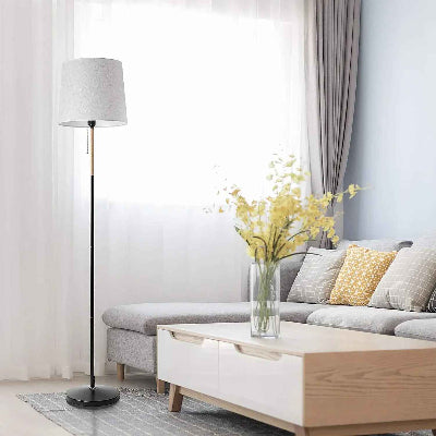 lampadaire vintage lampatin couleur gris dans salon