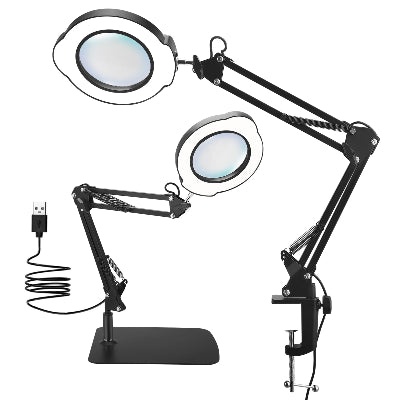 lampe de bureau articulée Artilumi deux options de fixation socle ou pince