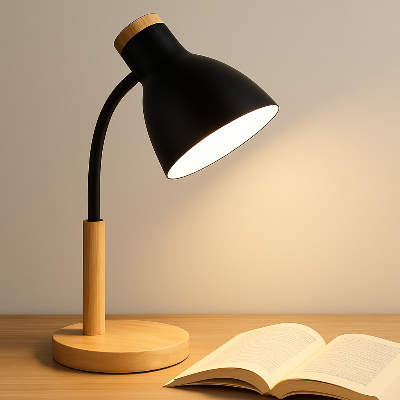 lampe de bureau design livre éclairé par lampe norlumi