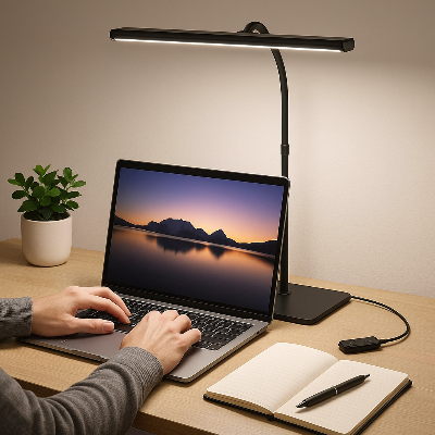 lampe de bureau éclairage ordinateur sur petit bureau unilumi