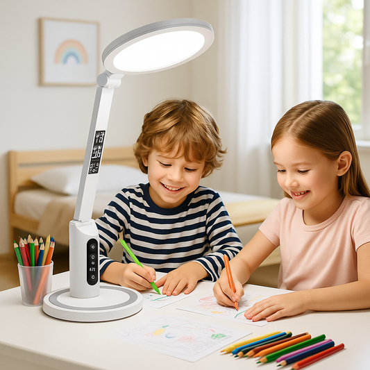 lampe de bureau led enfants font dessin éclairé par lampe horloge