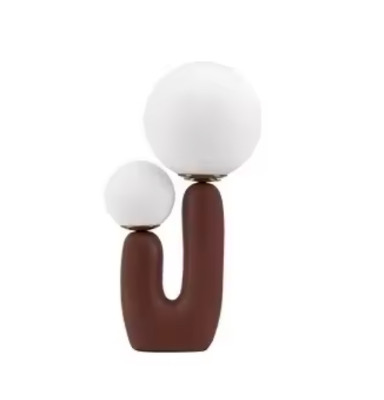 lampe de chevet cactus couleur bourgogne