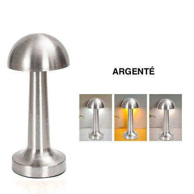 lampe de table argenté Bolet