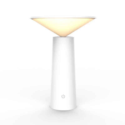 lampe de table rechargeable blanche Soucoupe