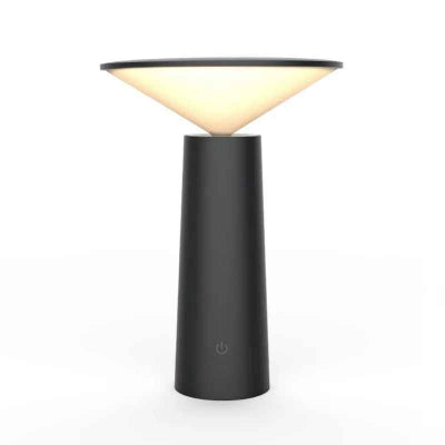 lampe de table rechargeable noir Soucoupe