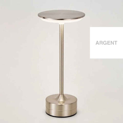 lampe de table sans fil couleur argent