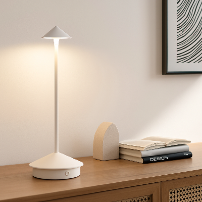 lampe de table sans fil couleur blanc Flèche