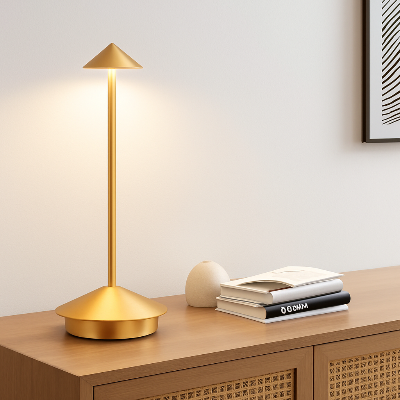 lampe de table sans fil couleur doré Flèche