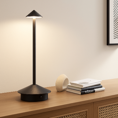lampe de table sans fil couleur noir Flèche