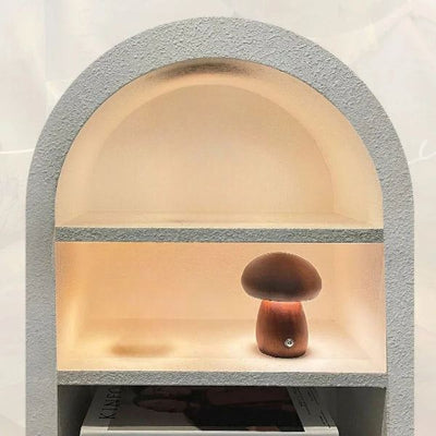 lampes de chevet Champibois petit noyer dans niche en décoration