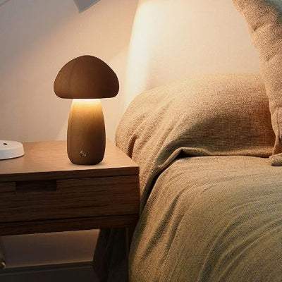lampes de chevet champibois grand noyer dans chambre