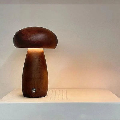 lampes de chevet champibois grand noyer sur meuble