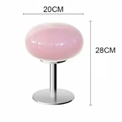 lampes de table rose dimensions 28cm haut sur 20cm diamètre lumière