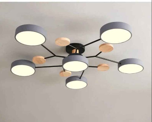 plafonnier led chandelier gris