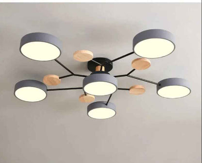 plafonnier led chandelier gris