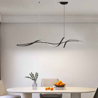 plafonnier noir sirène illumine table