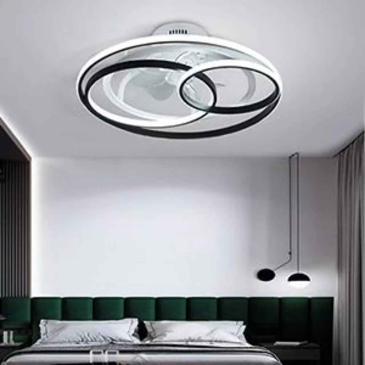 plafonnier ventilateur led lumière blanche confort chambre