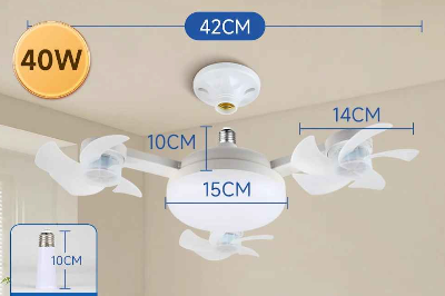plafonnier ventilateur puissance 40W blanc