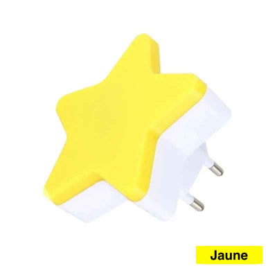 veilleuse sur prise star jaune